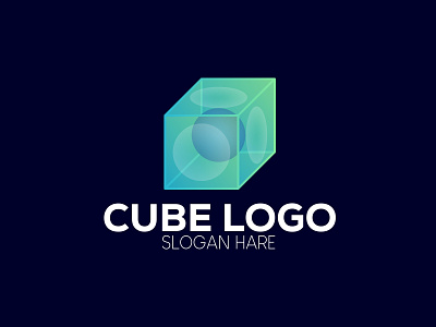 Cube shape logo design blue branding business business logo company company logo design illustration logo vector