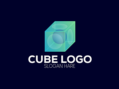 Cube shape logo design