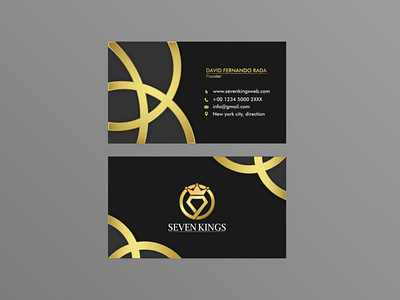 seven king business card business business logo card company company logo design illustration vector