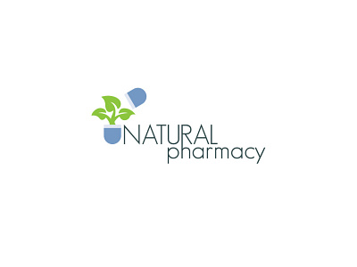 natural pharmacy blue business business logo company company logo design illustration logo vector
