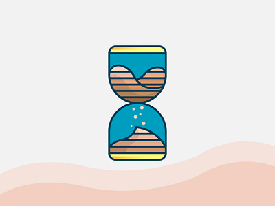 Hourglass illustration abstract branding clock desert design graphic design illustration logo vector