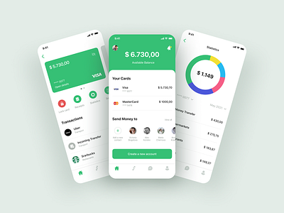 Mobile Bank App Concept app application bank bank app bank card bank design finance mobile app mobile bank money ui wallet