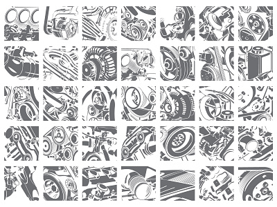 engine details vector illustrations