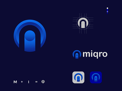 M, i Modern logo design abstract logo app icon flat logo design gradient color logo logodesign modern logo uiux