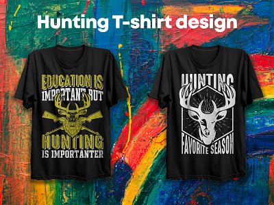 Hunting T-shirt design 3d branding graphic design hunting hunting t shirt logo motion graphics t shirt desing ui