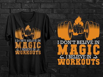 Gym T-shirt Design fitness graphic design gym gym t shirt design sports t shirt design typography