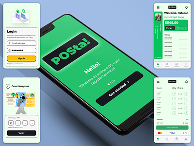 POSta app Mobile Banking branding graphic design logo ui
