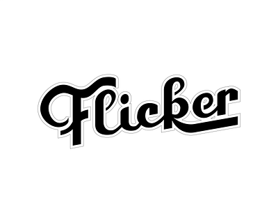 Daily Logo Challenge: Day 15 - Flicker, hand lettering