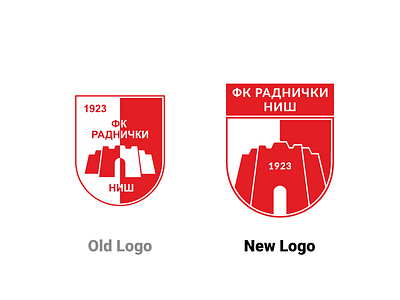 FK Radnički Niš Logo Redesign graphic design logo logo redesign vector