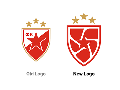 Fk Crvena Zvezda Logo Redesign graphic design logo logo redesign vector