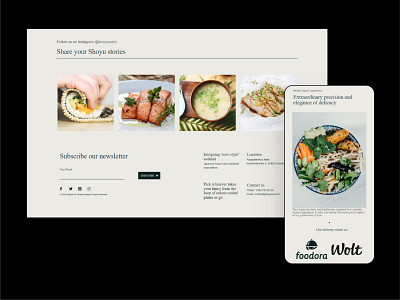 Web design for sushi restaurant branding design healthy lifestyle layout minimal typography ui webdesign wordpress