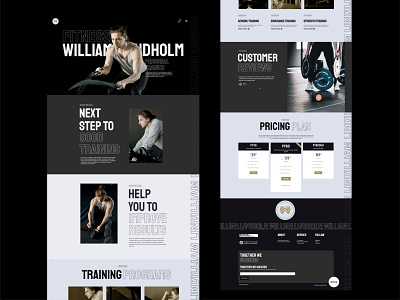 Personal trainer website design branding design flat layout logo minimal typography ui vector web webdesign wordpress