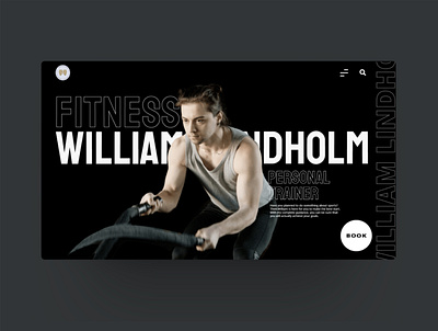 Personal trainer website design branding design fitness flat layout layout design minimal sports typography ui vector web webdesign wordpress