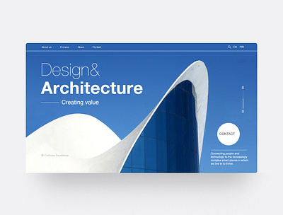 Web design concept for an architecture company design flat layout layout design minimal modern modern design typography ui web webdesign