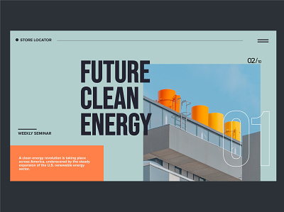Future clean energy- Web UI exploration design flat layout logo typography ui vector web webdesign wordpress