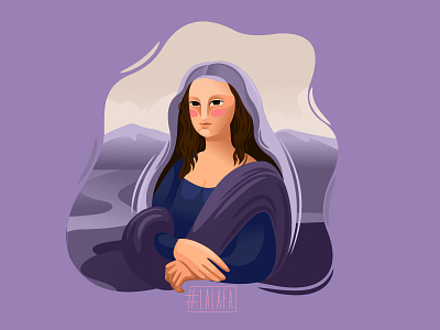 Mona Lisa art characters design girl illustration painting vector