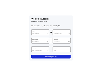 Daily UI Design Challenge 16/100 – Flight booking UI block app design flight booking ticket booking ticketing travel travel agency trips ui userflow ux webapp webdesign