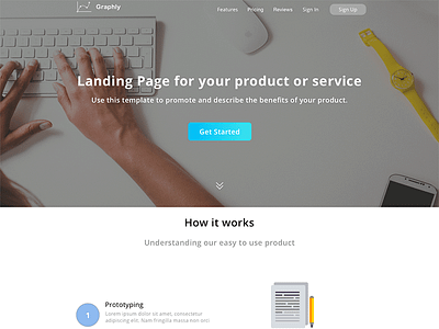 Product Landing Page - Sneak Peak landing page product