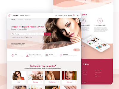 LuxFox — Beauty & Wellness Identity + Web/Apps beauty beauty app beauty salon brand design brand identity branding design fashion graphic design identity responsive typography web design wellness