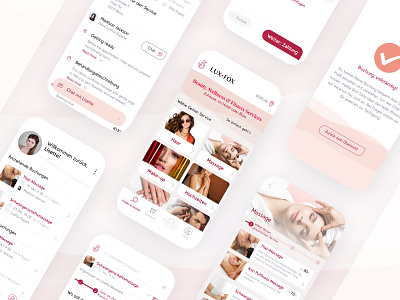 LuxFox — Beauty & Wellness Identity + Web/Apps app design branding design icon responsive typography ui ui design ux ux design web design