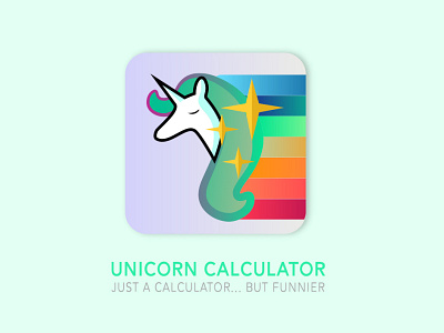 Unicorn Calculator - App Icon dailyui design logo ui uidesign unicorn