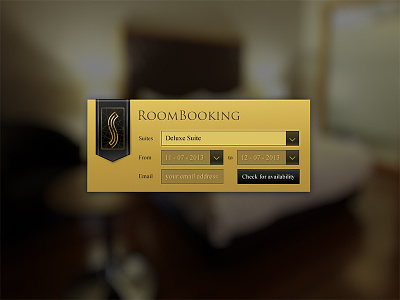 Room Booking black check gold hotel reservation room booking ui web