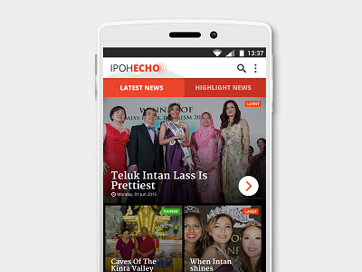 Ipoh Echo - Local newspaper app android app flat ipoh material news