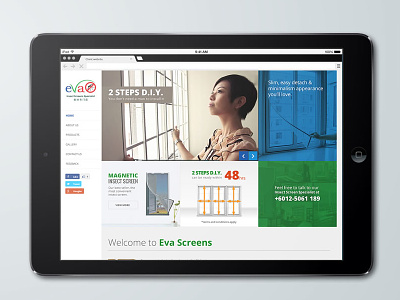 Evascreen E-Commerce Website Design