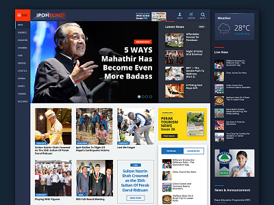 Ipoh Echo Concept Re-design ipoh malaysia newspaper redesign website