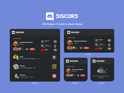 Discord iOS Widgets Concept app design discord ui widgets