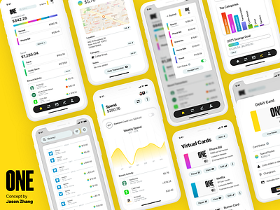 One Finance Bank Concept app bank bank app banking branding design minimal ui