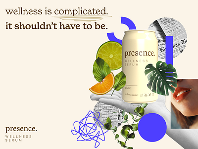 Presence Wellness Brand Concept branding design drink food food product minimal wellness wellness center wellness logo