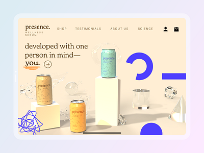 Presence Wellness Website 3d 3d modeling app branding branding and identity branding design design ecommerce ecommerce design ecommerce shop food ipad pro minimal ui web design website wellness wellness logo