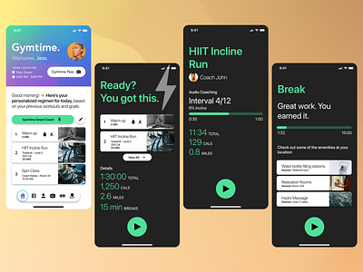 Gym app design