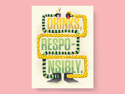 Drinks, Responsibly. covid 19 poster