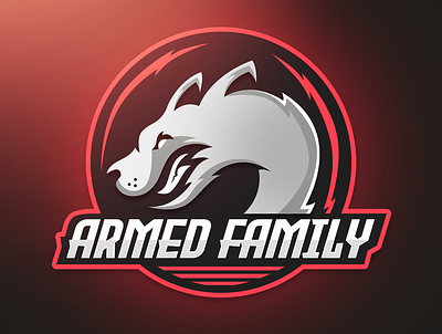 Armed Family Mascot logotype design illustration logo vector