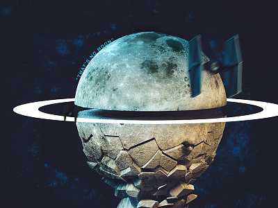 "That's No Moon" c4d cinema4d deathstar fracture gravity moon octane planet space starwars stone tie