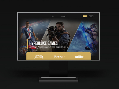 E-Sports gaming tournaments banner creative design esports gaming igaming landing page typography ui website