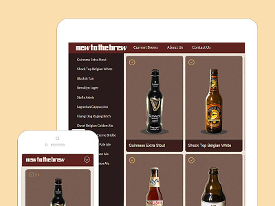 New to the Brew beer branding uxui web design