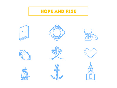 "Hope and Rise" Icons