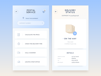 Postal service app concept