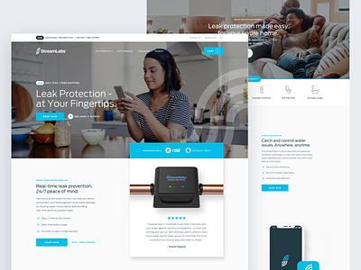 StreamLabs Water II checkout connected devices ecommerce mobile responsive website shopify smarthome ui ui design uiux water