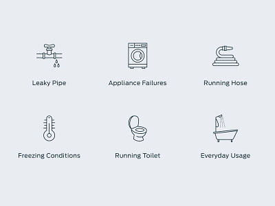 StreamLabs Water VII bath connected devices ecommerce icon icon set illustrator responsive website smarthome stroke icons ui design water water icon