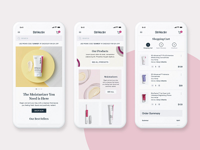 StriVectin IV beauty beauty products ecommerce makeup mobile mobile checkout responsive website shopify ui design website