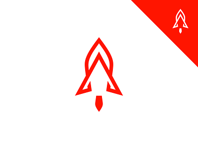 A Rocket Plane Logo apps arrow branding business edutech fintech graphic design launcher letter a logo monogram plane rocket technology ui