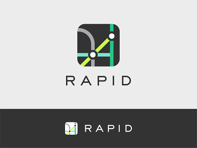 RAPID - unused logo branding logo map transportation