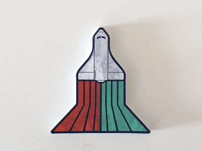 Rocket Sticker craftedbyclover explore rocket shuttle space