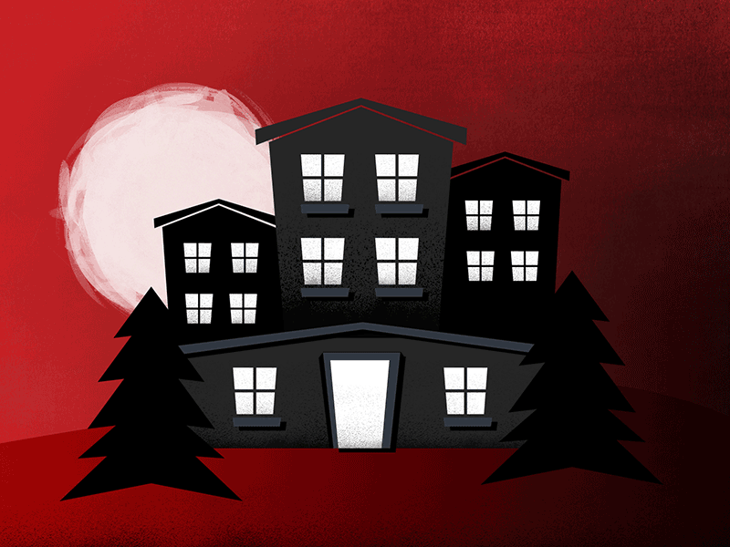 Haunted Deals gif halloween haunted house house textures vector