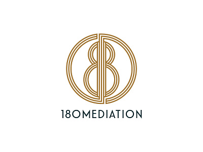 180 on white branding logo