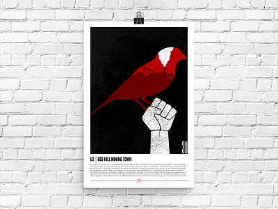 Red Hill Mining Town • U230series band illustration music poster print song u2